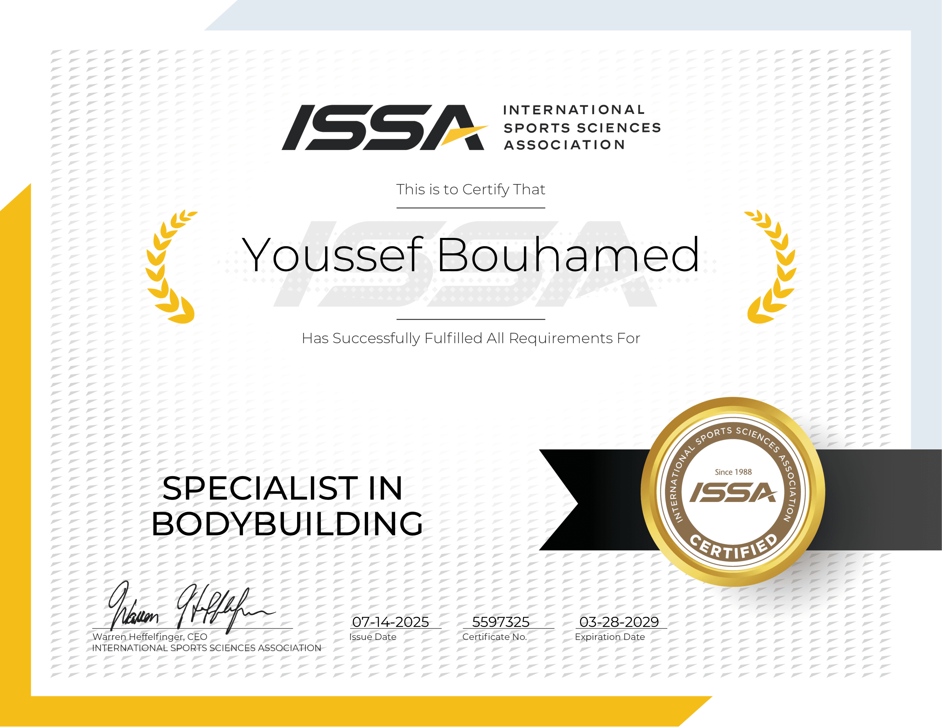 ISSA Bodybuilding Specialist