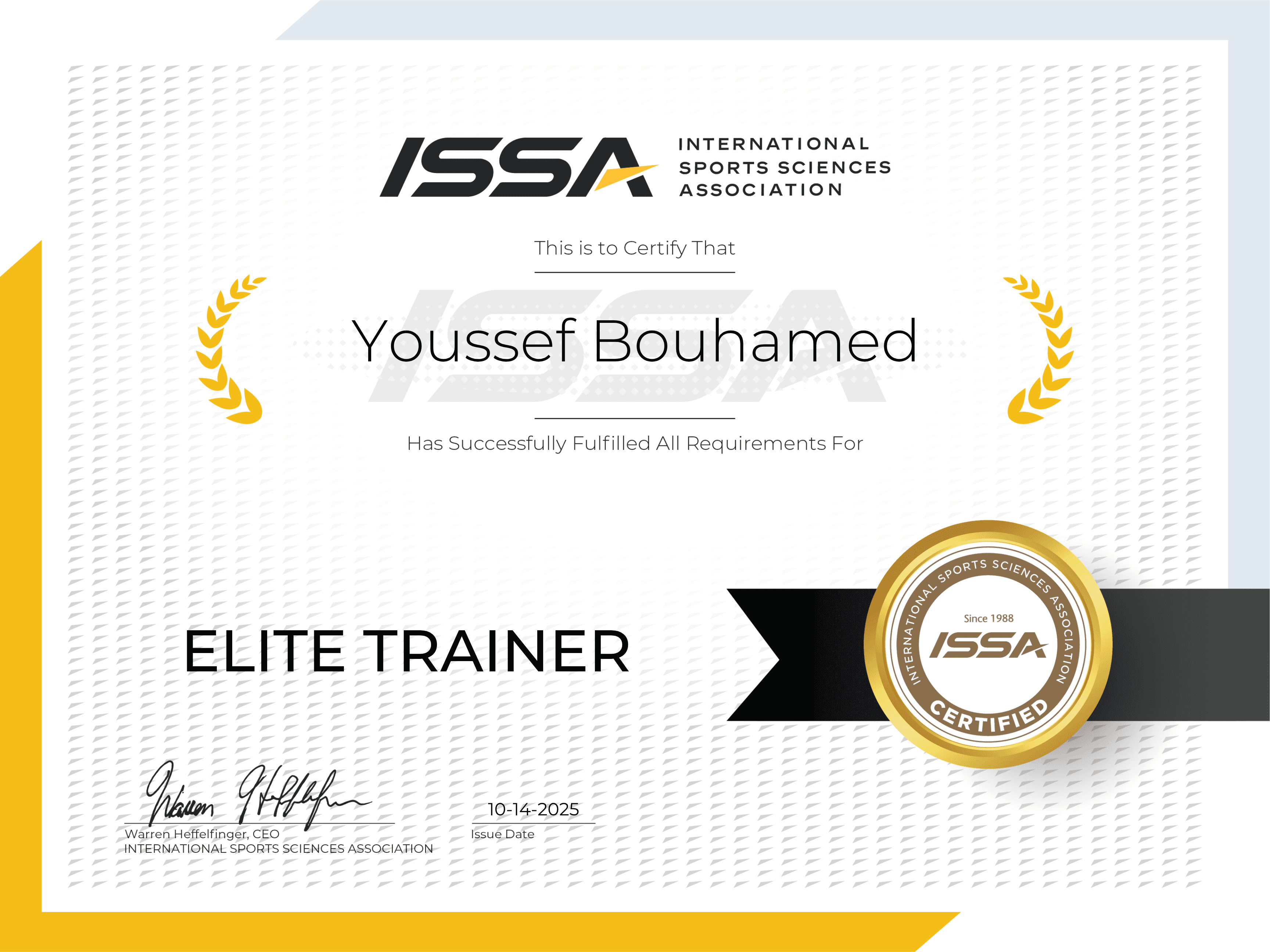 Certificate of Achievement